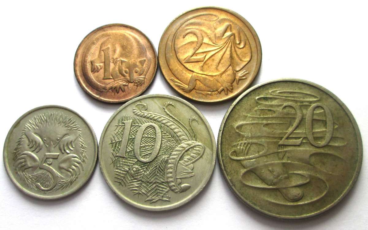 1966 Australia 1/2/5/10/20 Cents