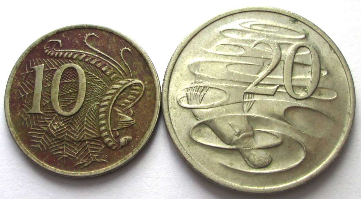 1969 Australia 10/20 Cents