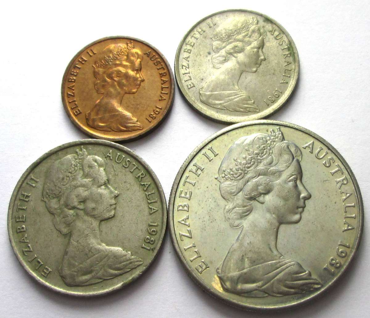 1981 Australia 1/5/10/20 Cents