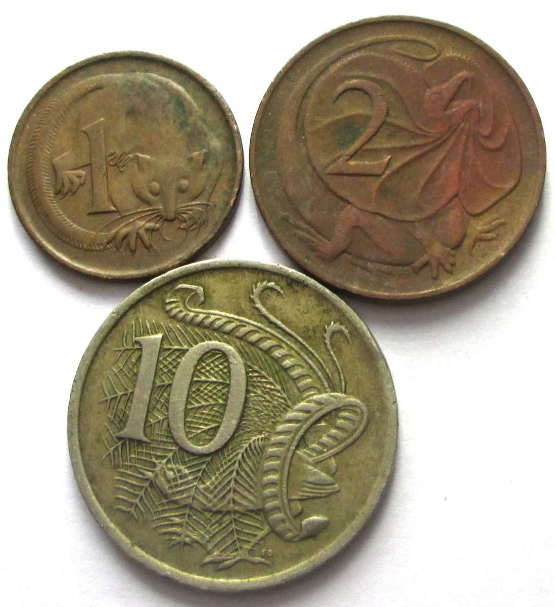 1976 Australia 1/2/10 Cents