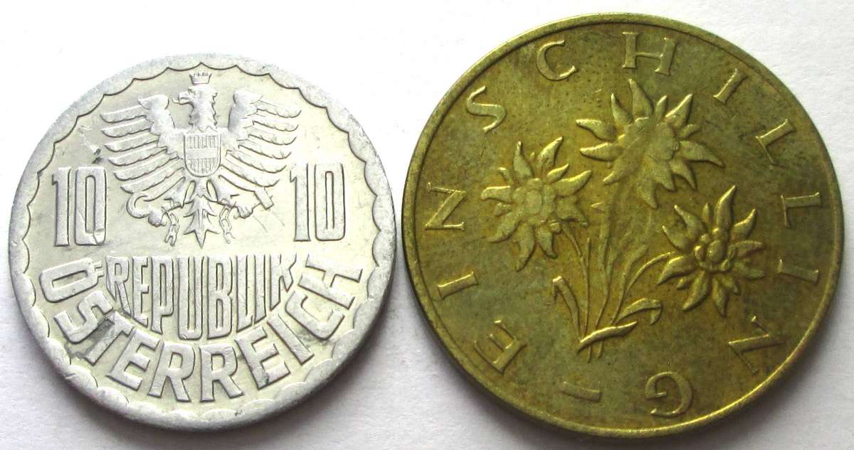 1981 Austria 10 Groschen 1 Schilling