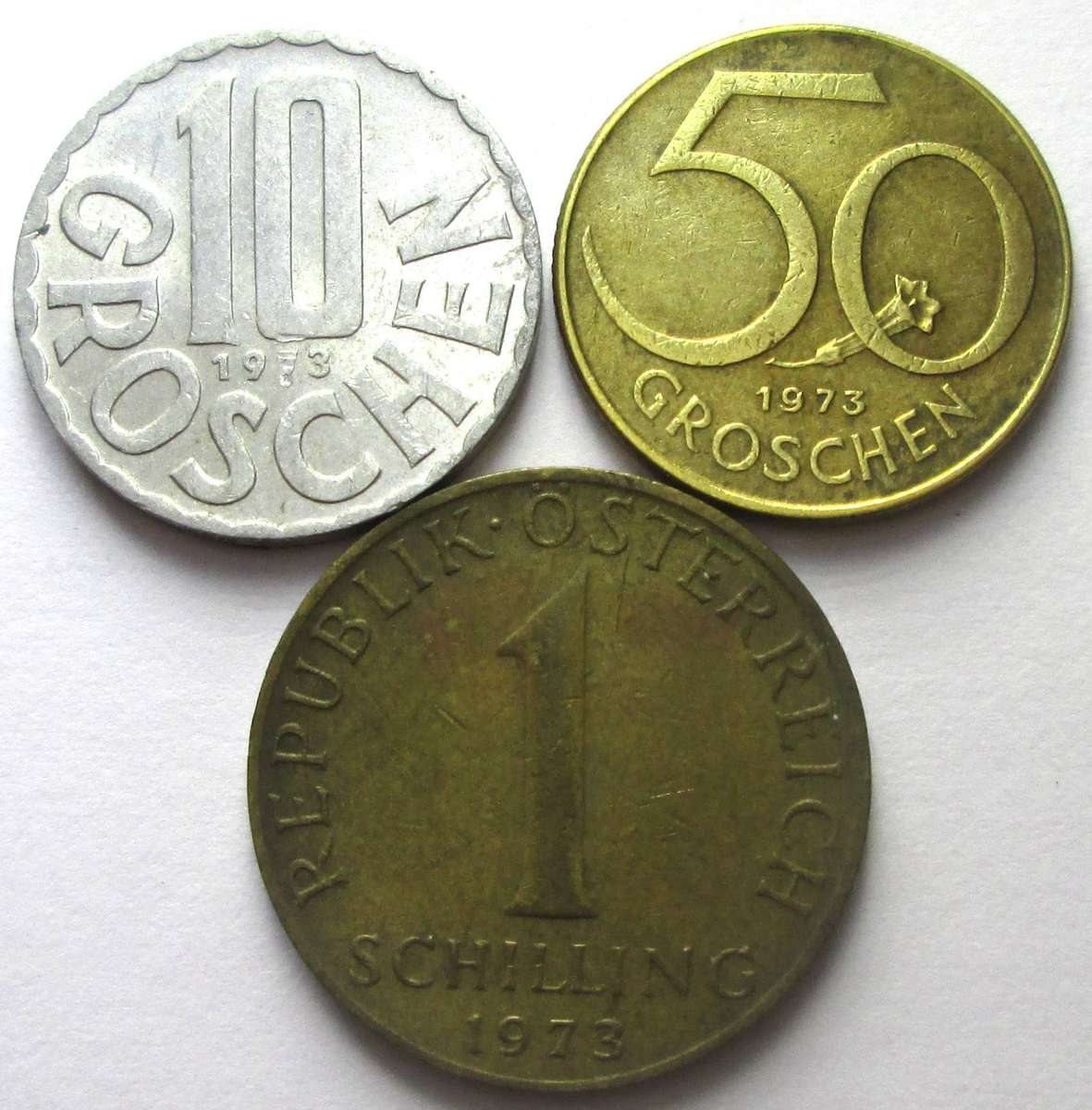 1973 Austria 10/50 Groschen 1 Schilling