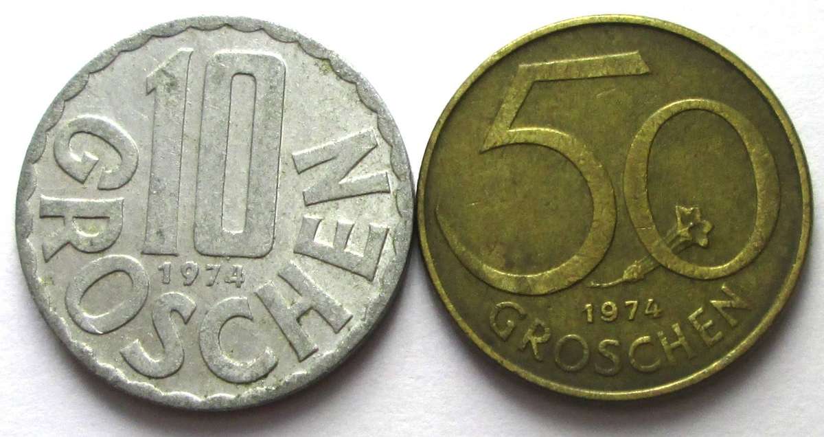 1974 Austria 10/50 Groschen