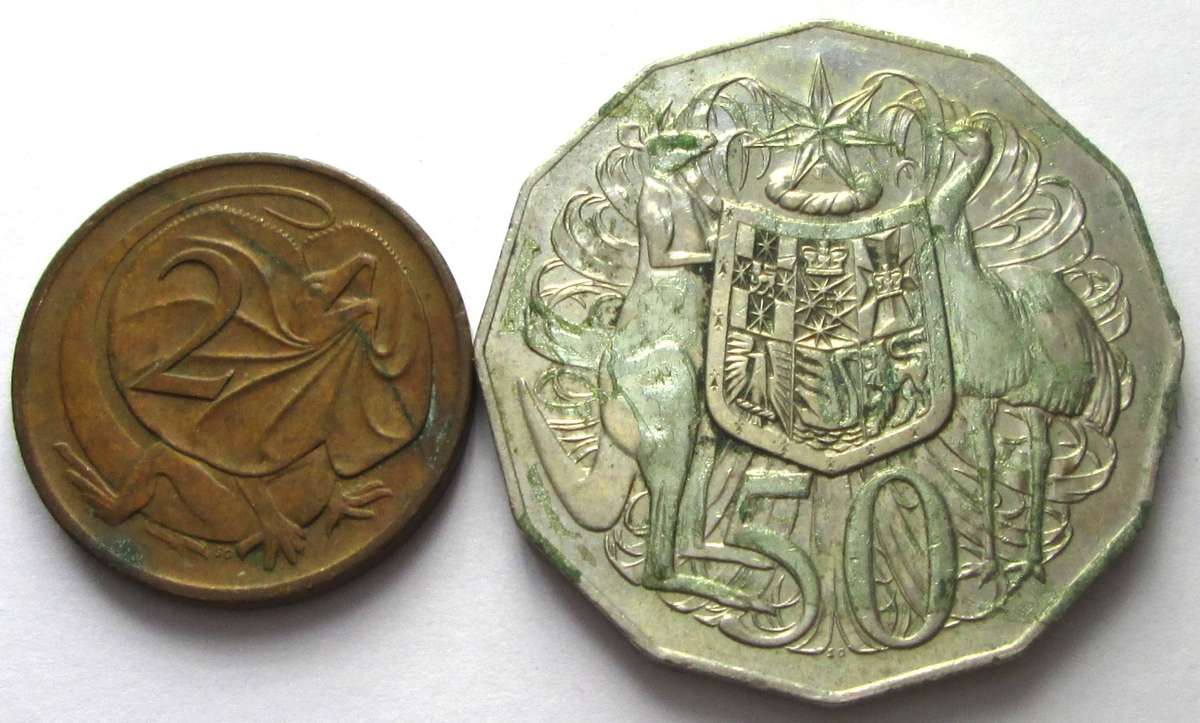 1971 Australia 2 Cents 50 Cents