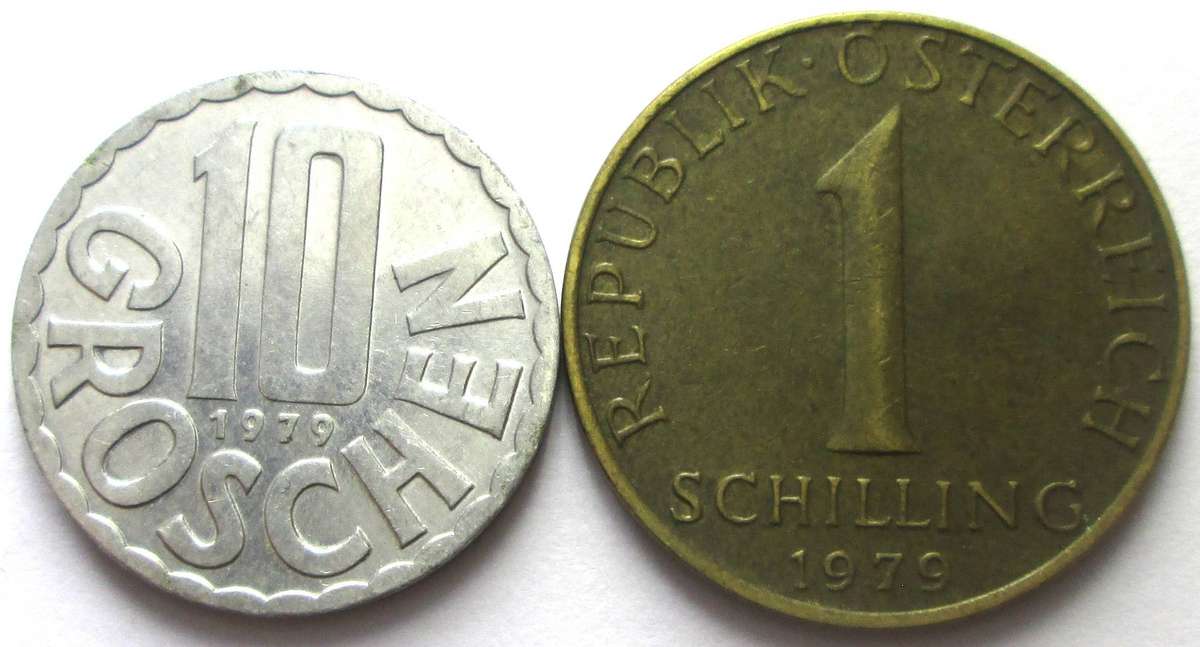 1979 Austria 10 Groschen 1 Schilling