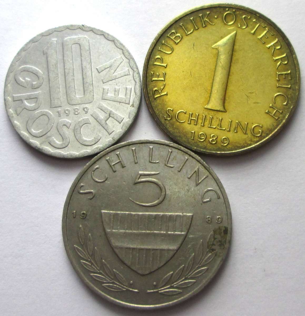 1989 Austria 10 Groschen 1/5 Schilling