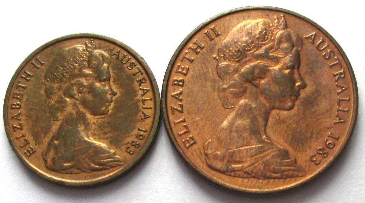 1983 Australia 1 Cent 2 Cents