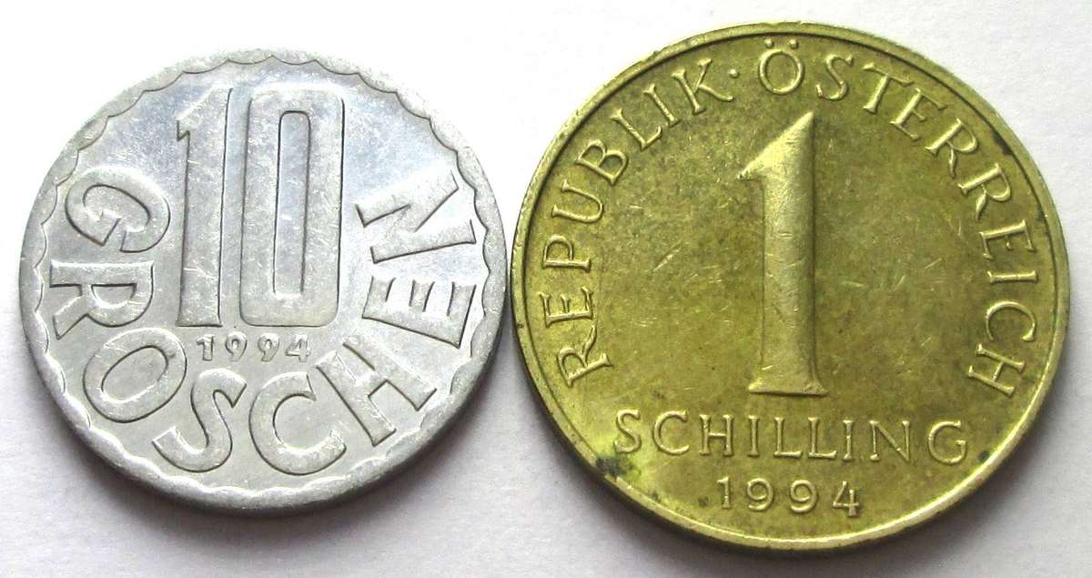 1994 Austria 10 Groschen 1 Schilling