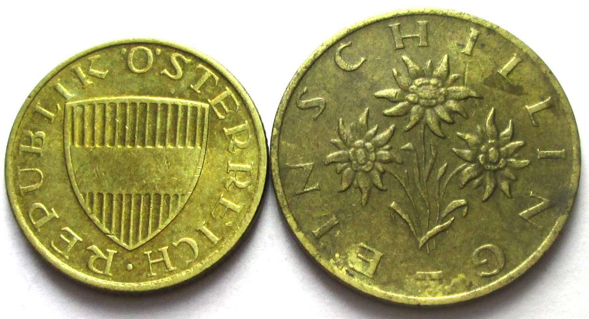 1985 Austria 50 Groschen 1 Schilling