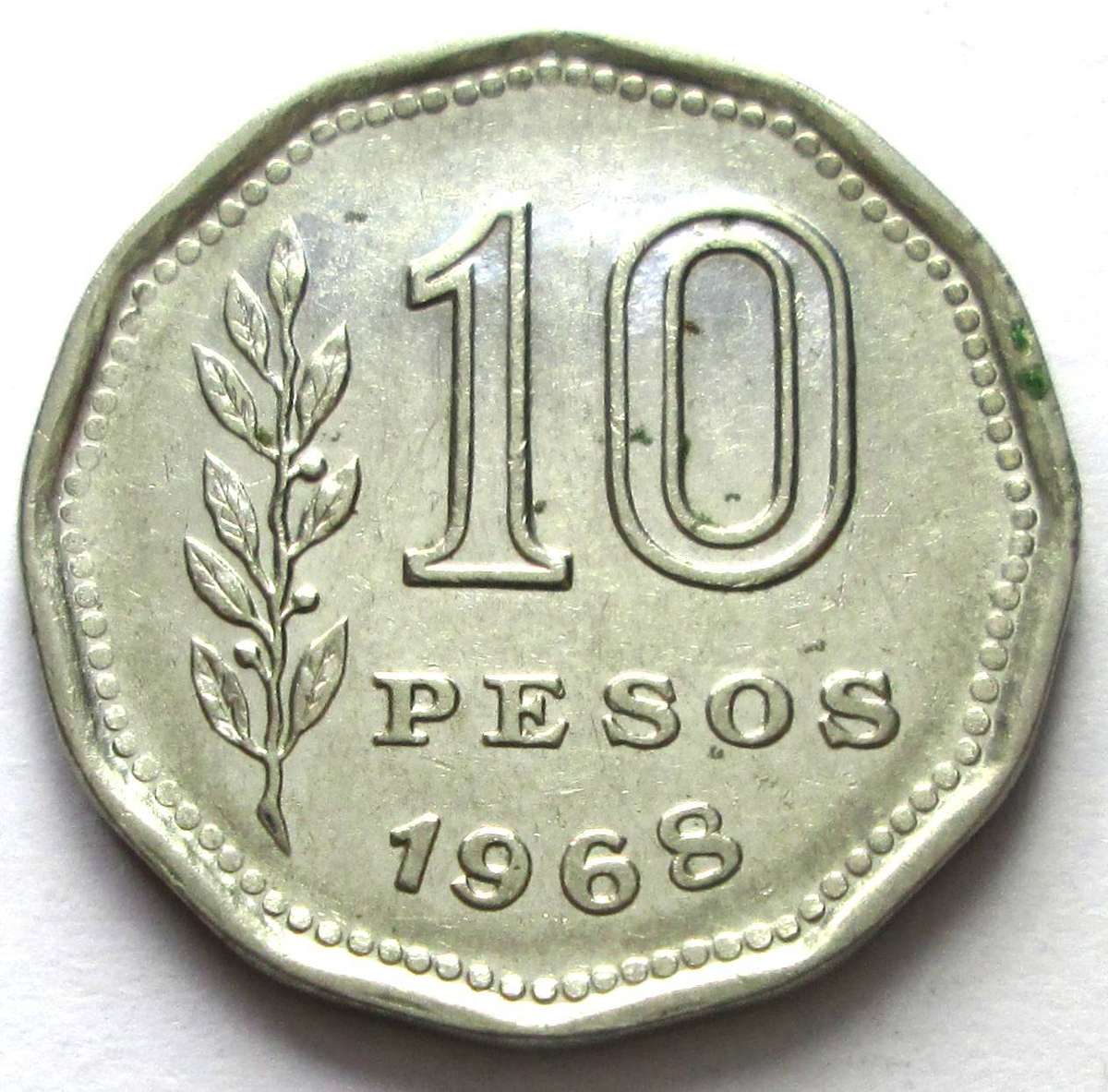 1968 Argentina 10 Pesos