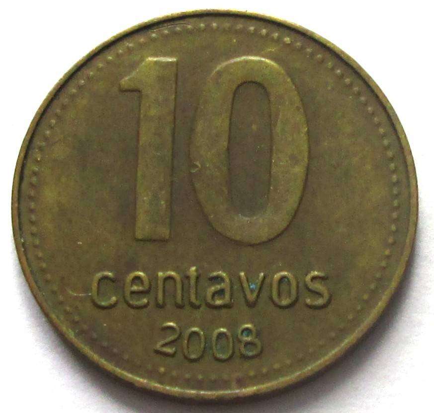2008 Argentina 10 Centavos