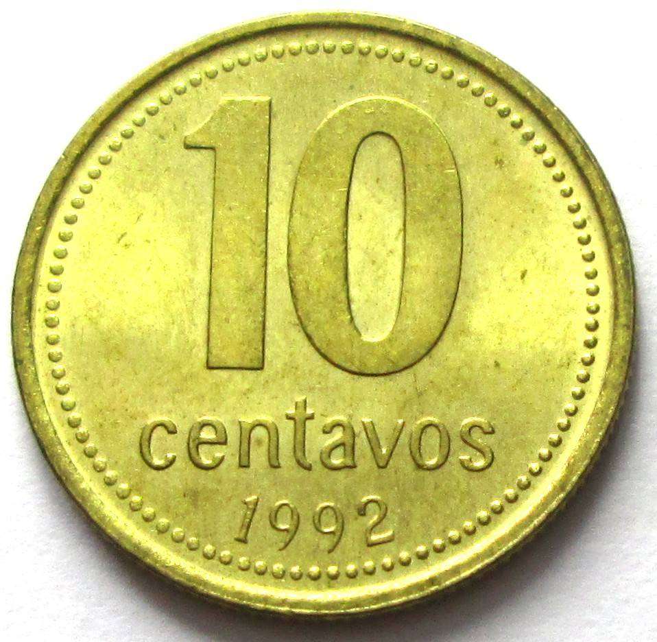 1992 Argentina 10 Centavos