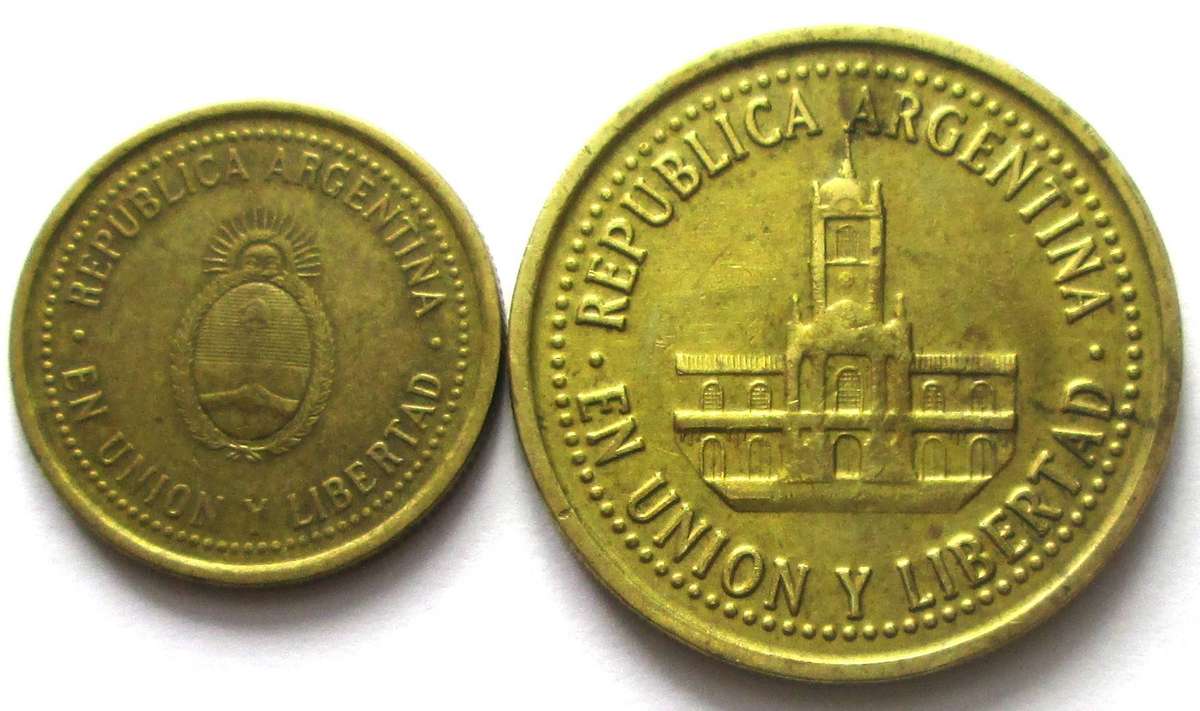 1993 Argentina 10/25 Centavos