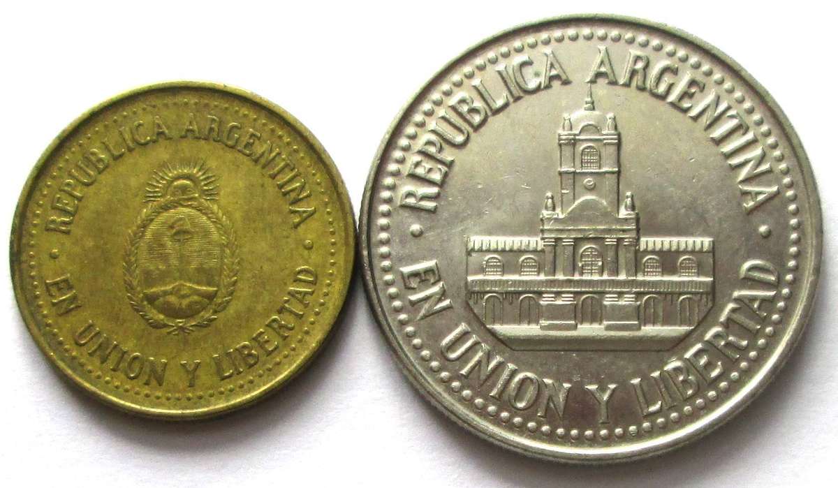 1993 Argentina 10/25 Centavos