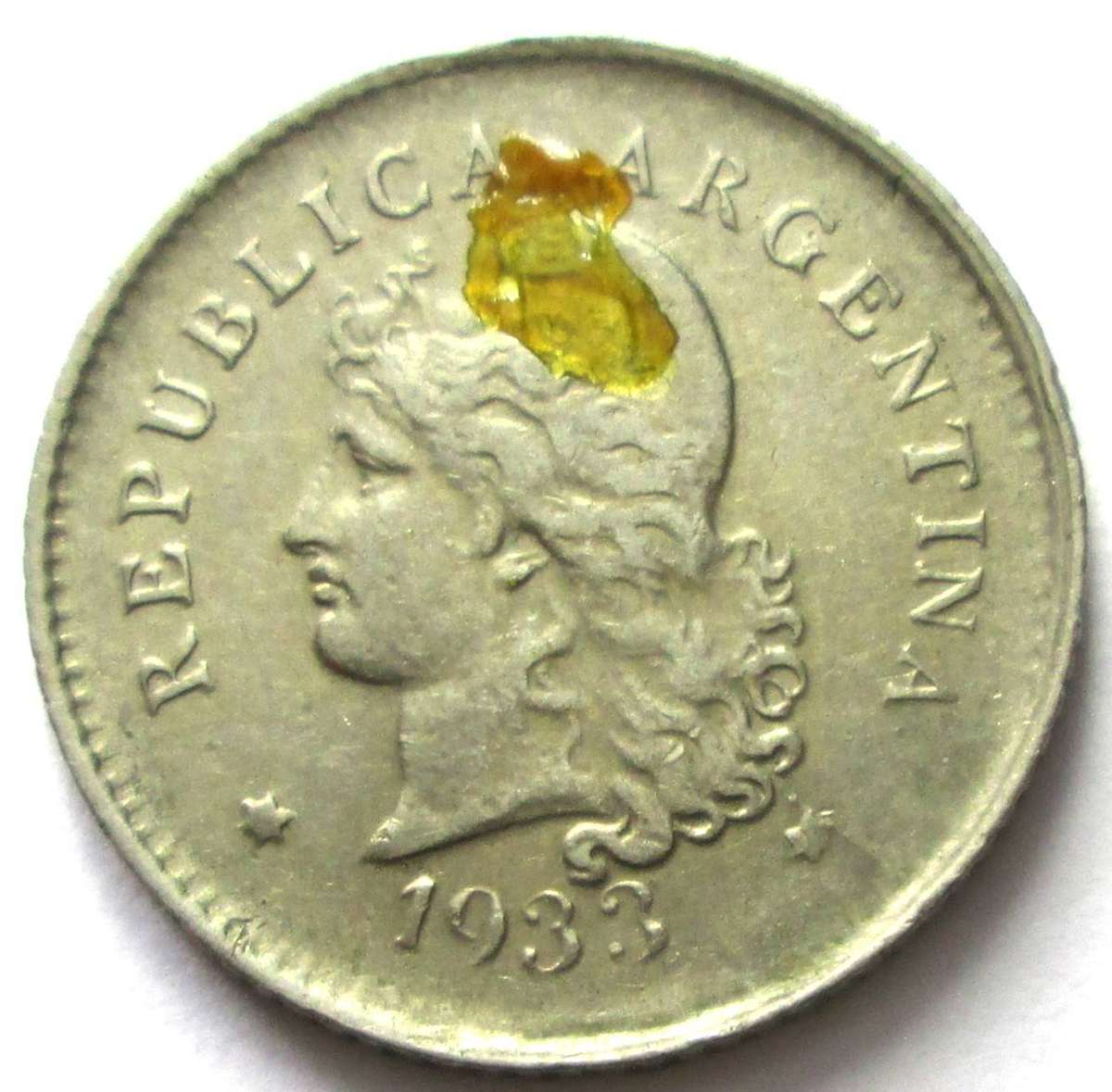 1933 Argentina 10 Centavos