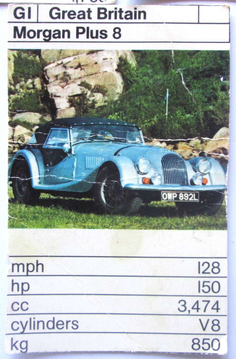 1970 Great Britain Vintage Cars Trading Cards Set of 3