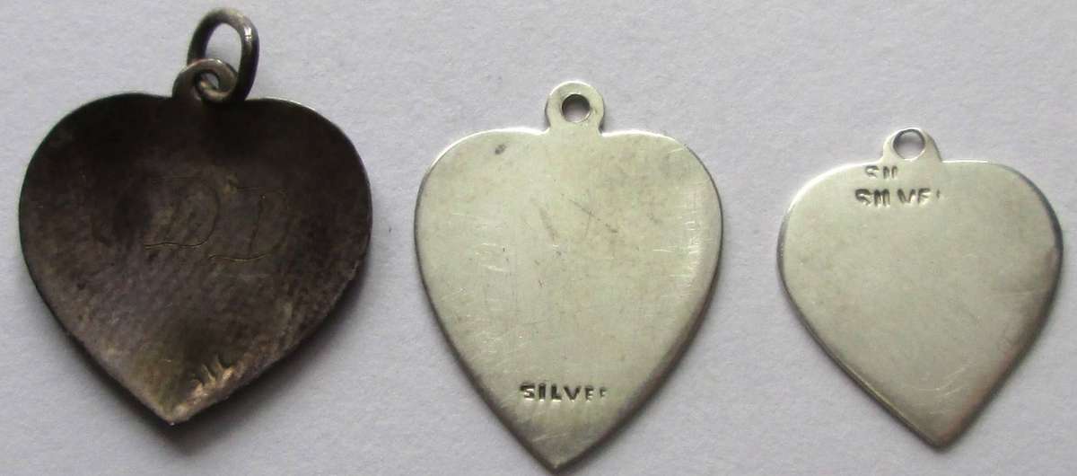 Silver Heart Pendants 2.6g