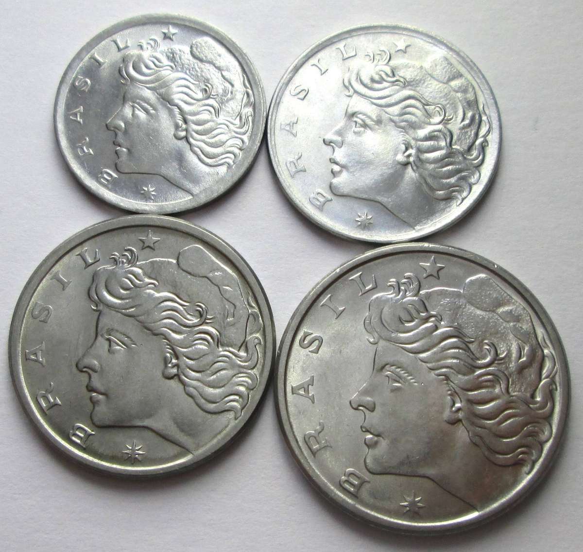 1975 Brazil 2/5/10/20 Centavos