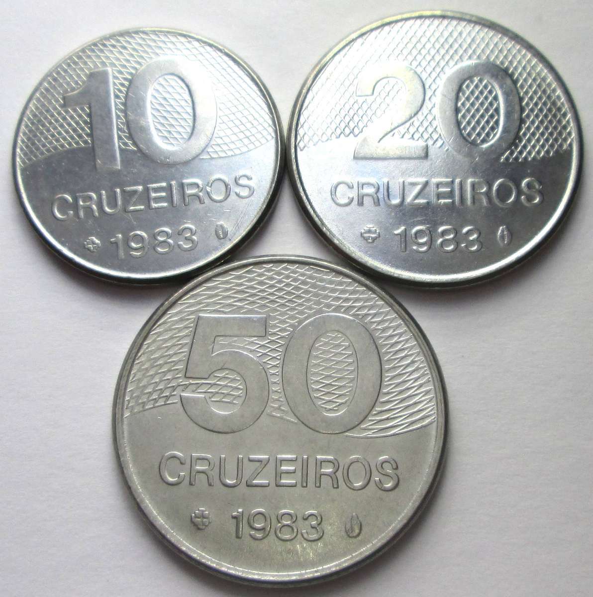1983 Brazil 10/20/50 Cruzeiros