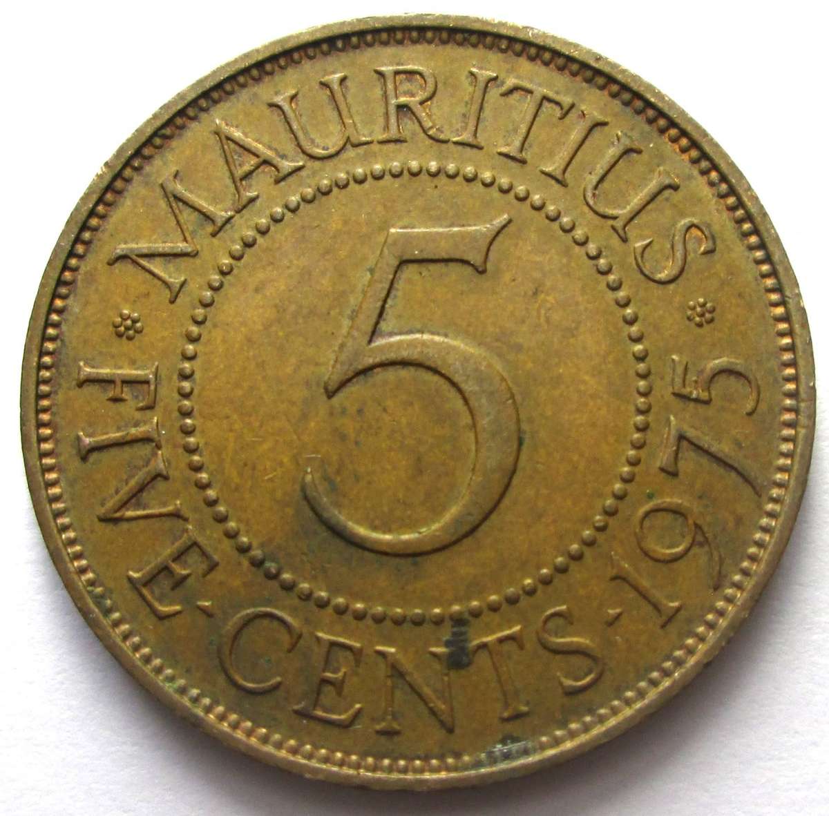 1975 Mauritius 5 Cents