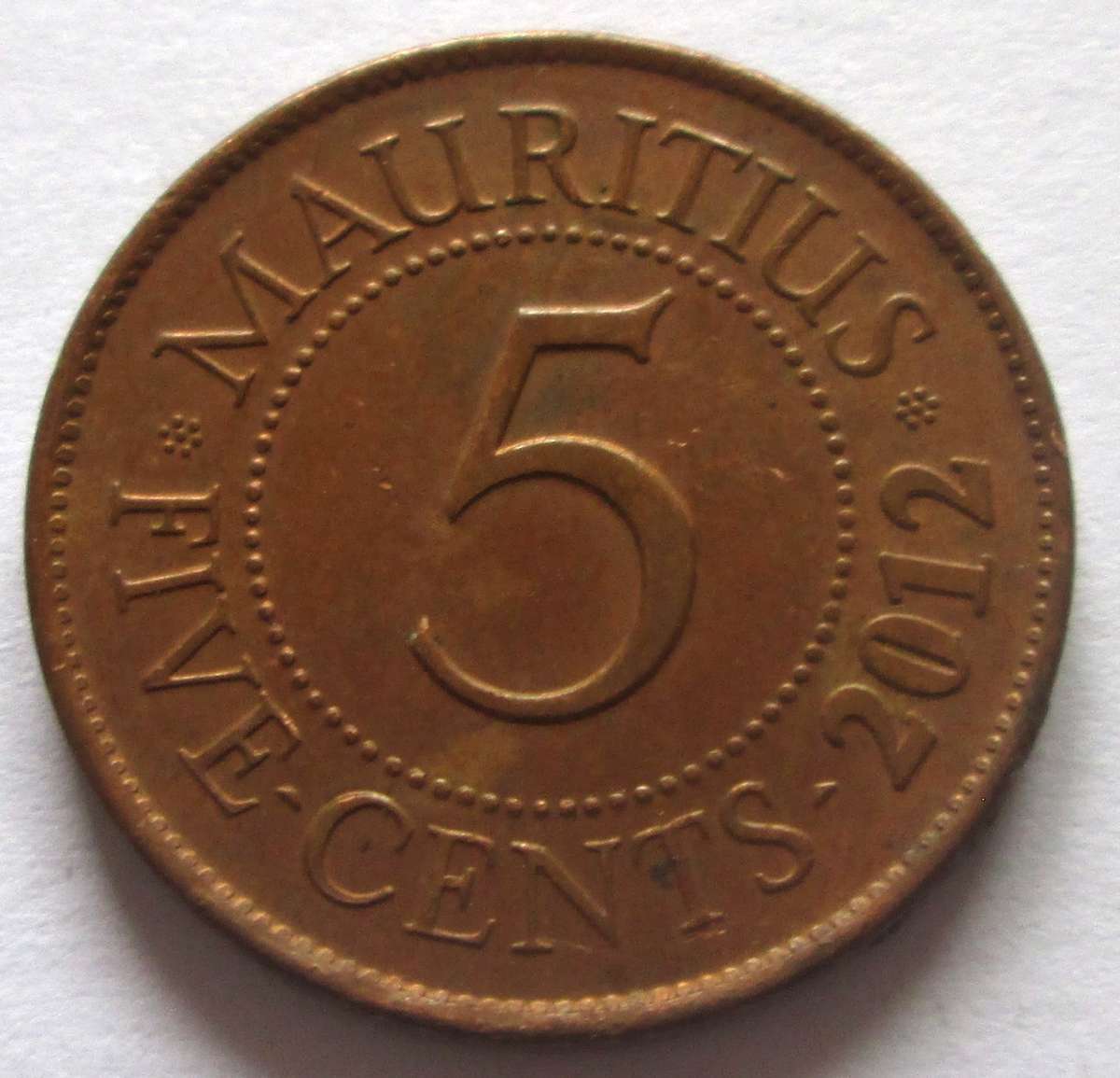 2012 Mauritius 5 Cents