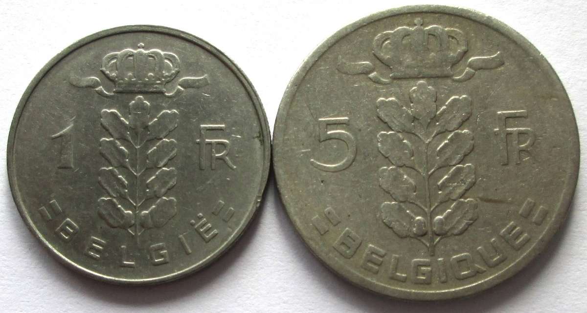 1963 Belgium 1 Franc 5 Francs