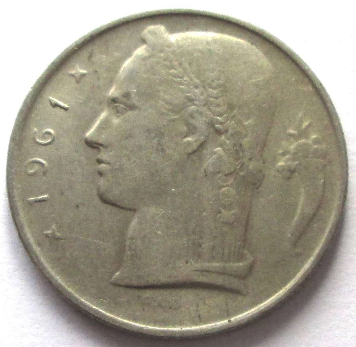 1961 Belgium 5 Francs