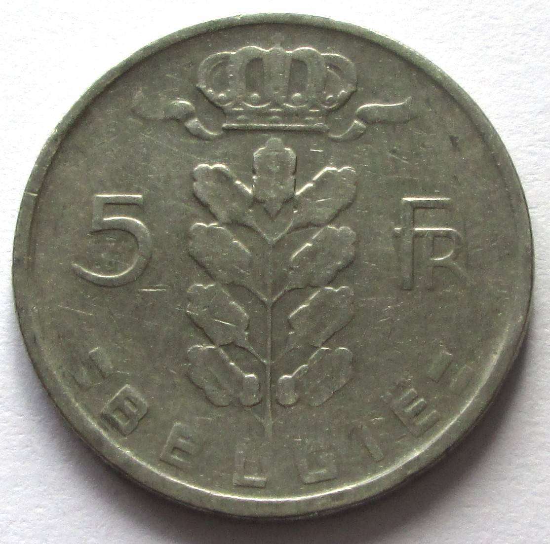 1960 Belgium 5 Francs