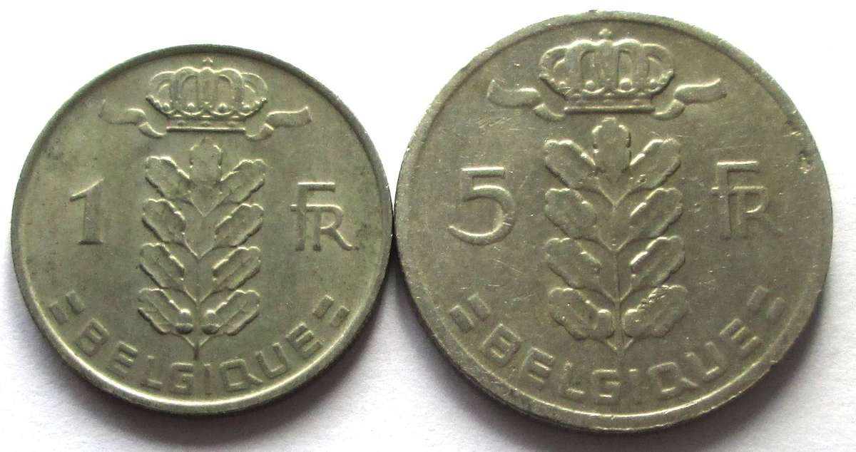 1967 Belgium 1 Franc 5 Francs