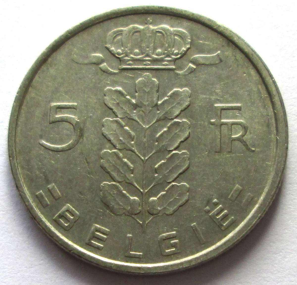 1971 Belgium 5 Francs