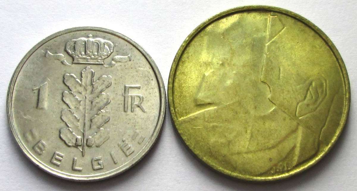 1988 Belgium 1 Franc 5 Francs