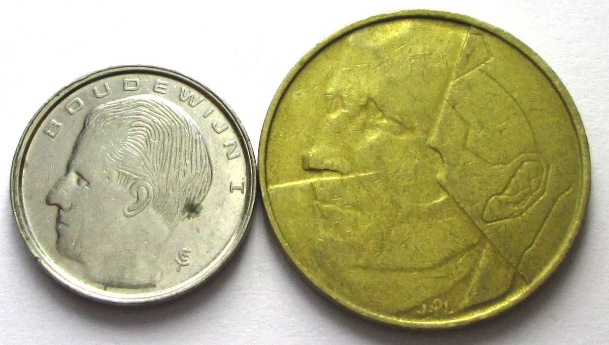 1989 Belgium 1 Franc 5 Francs
