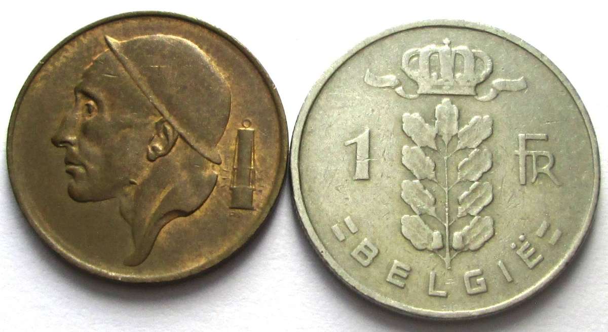 1954 Belgium 50 Centimes 1 Franc