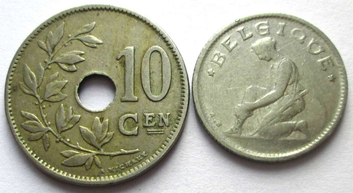 1922 Belgium 10/50 Centimes