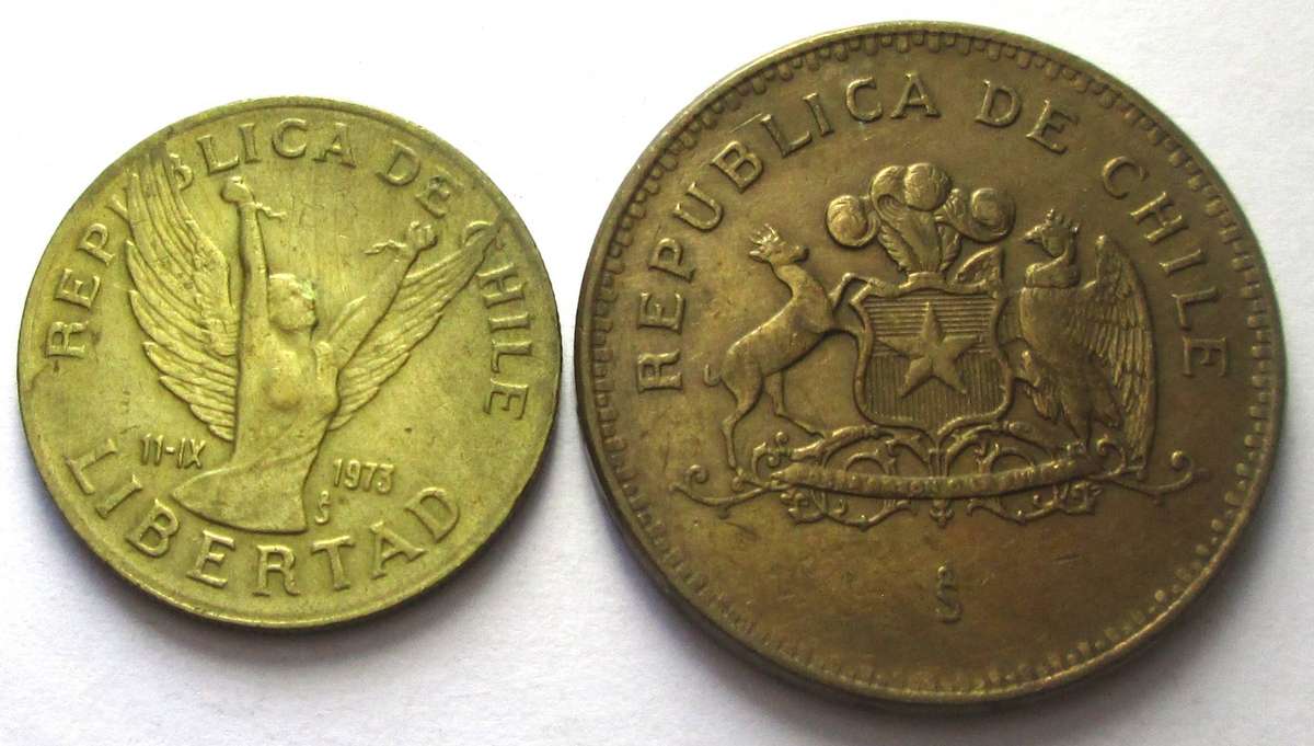 1989 Chile 10/100 Pesos