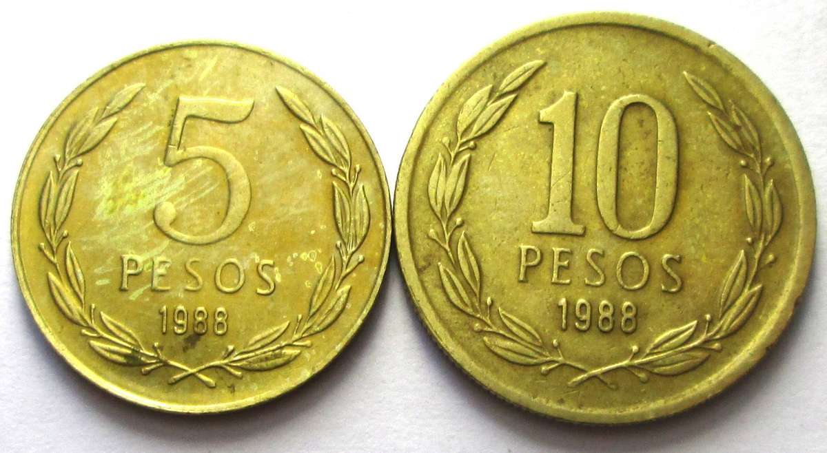 1988 Chile 5/10 Pesos