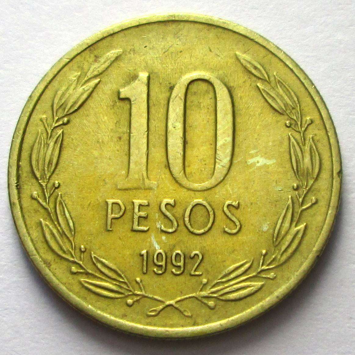 1992 Chile 10 Pesos