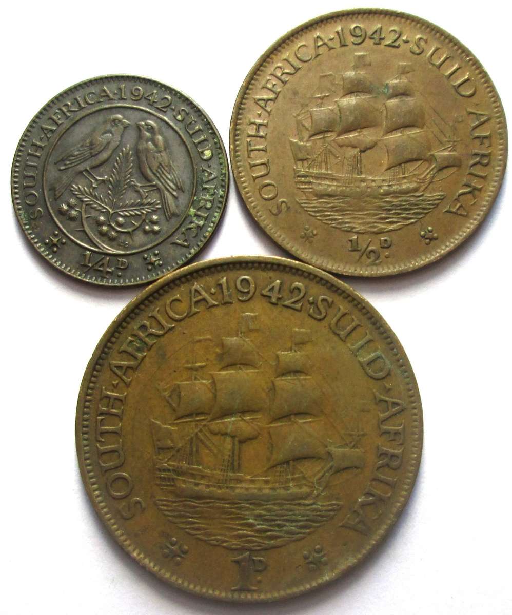 1942 Union of South Africa Coins