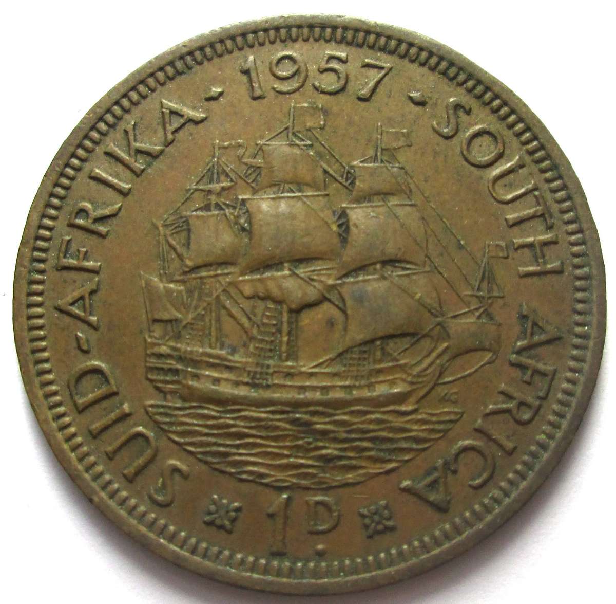 1957 Union of South Africa 1 Penny