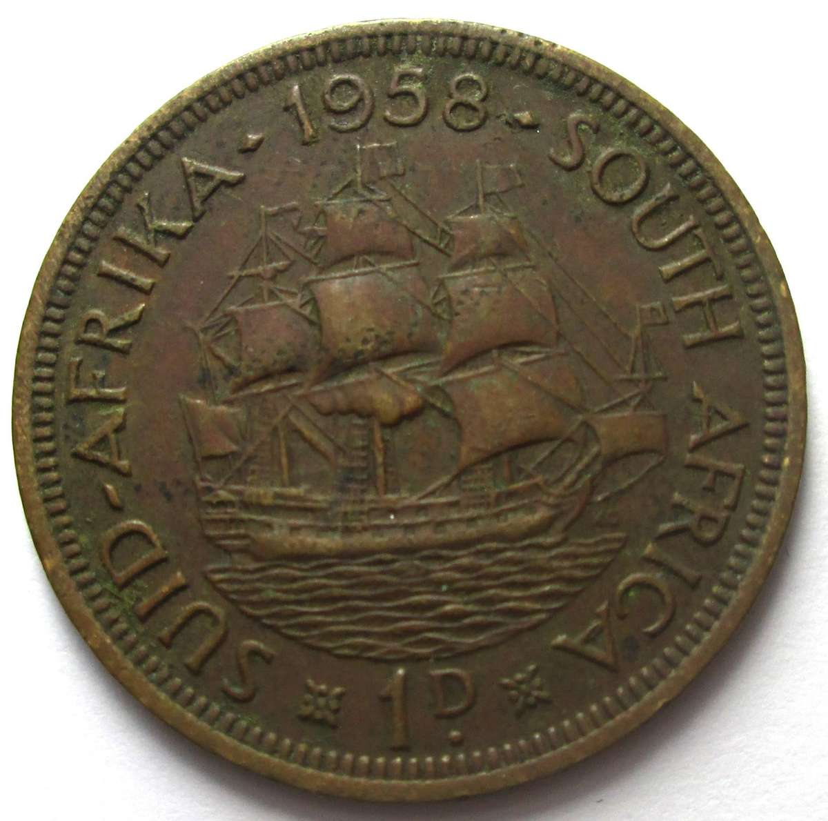 1958 Union of South Africa 1 Penny