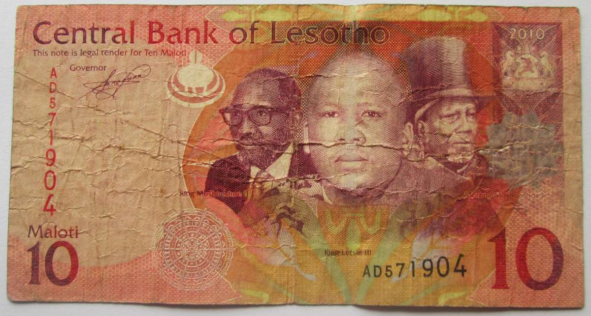 10 Maloti Lesotho Nr AD571904