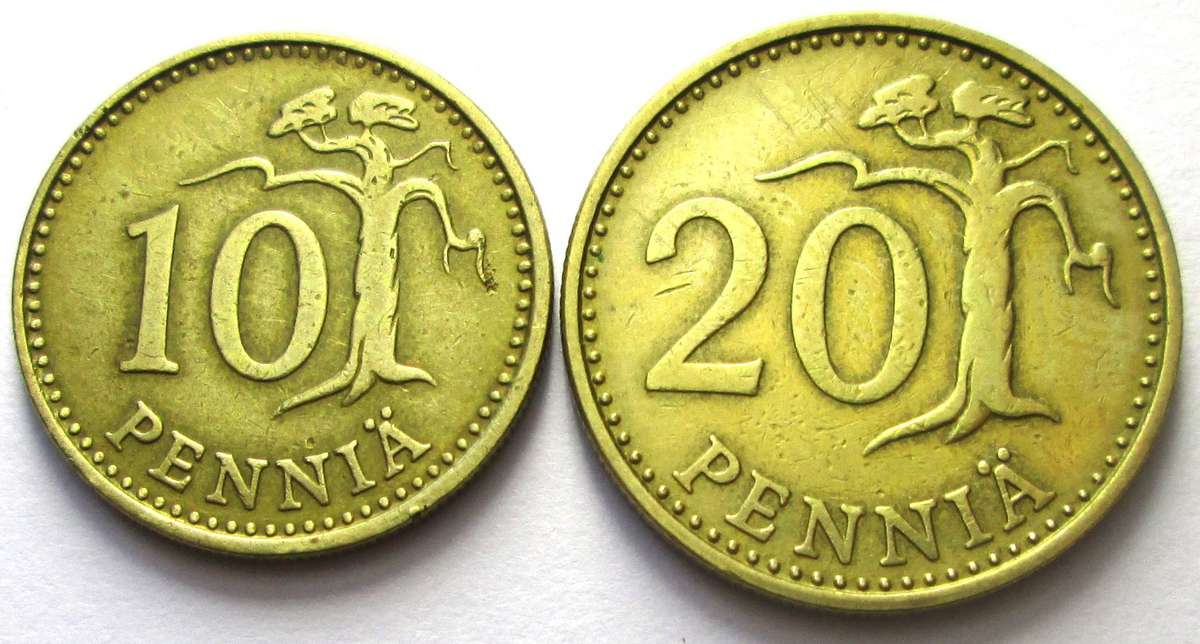 1964 Finland 10/20 Pennia