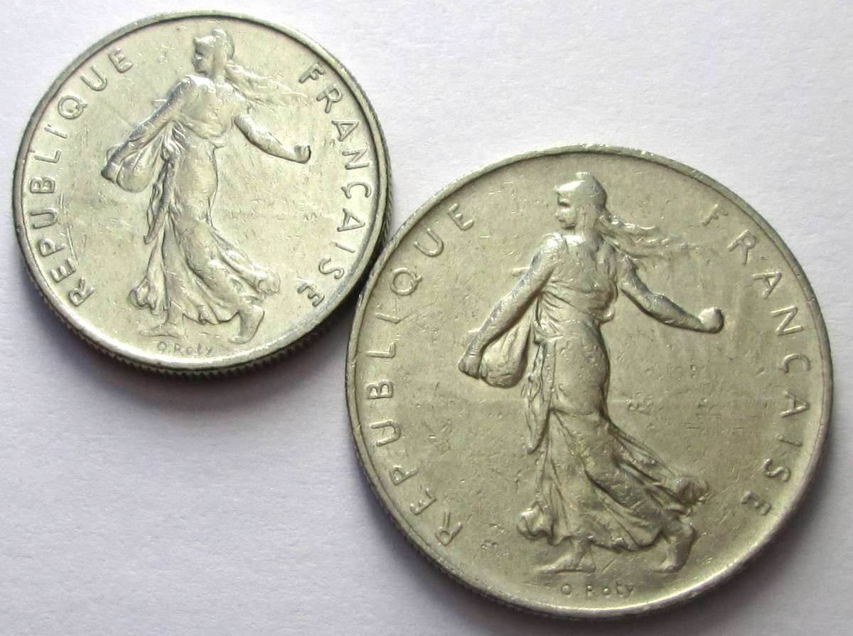 1968 France Half Franc 1 Franc