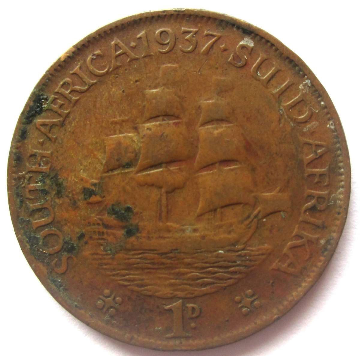 1937 Union of South Africa 1 Penny