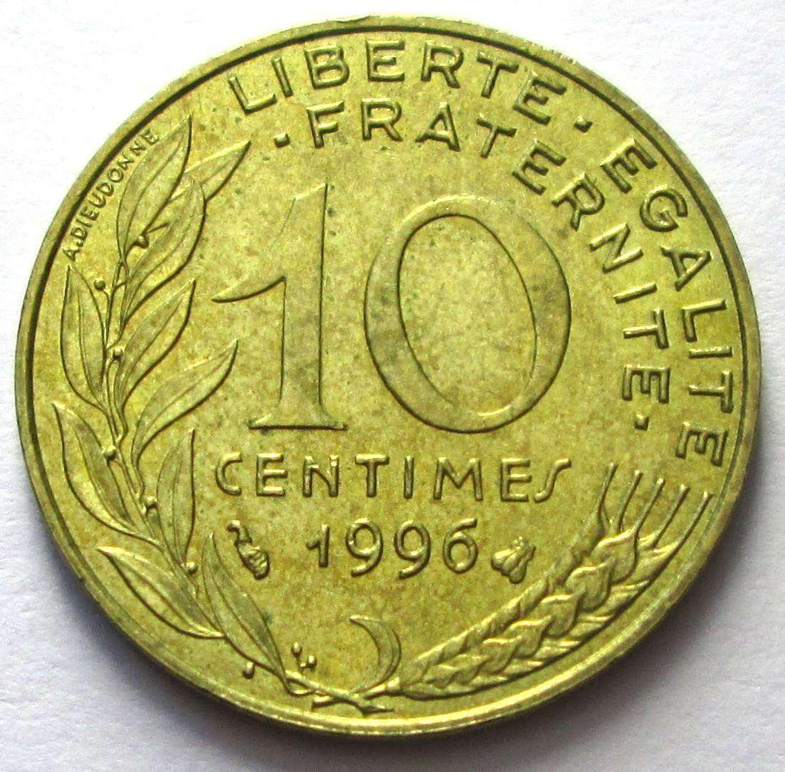 1996 France 10 Centimes