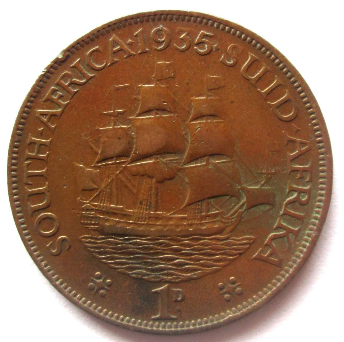 1935 Union of South Africa 1 Penny