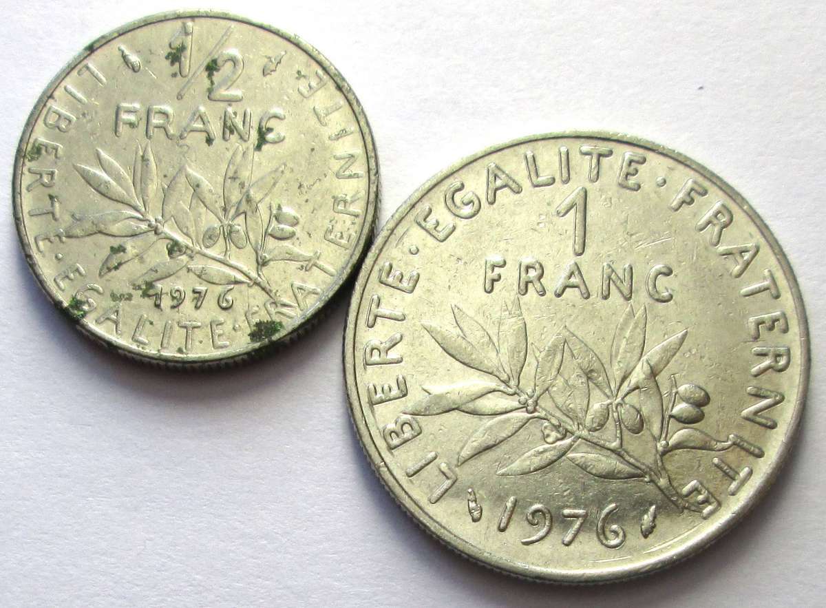1976 France Half Franc 1 Franc