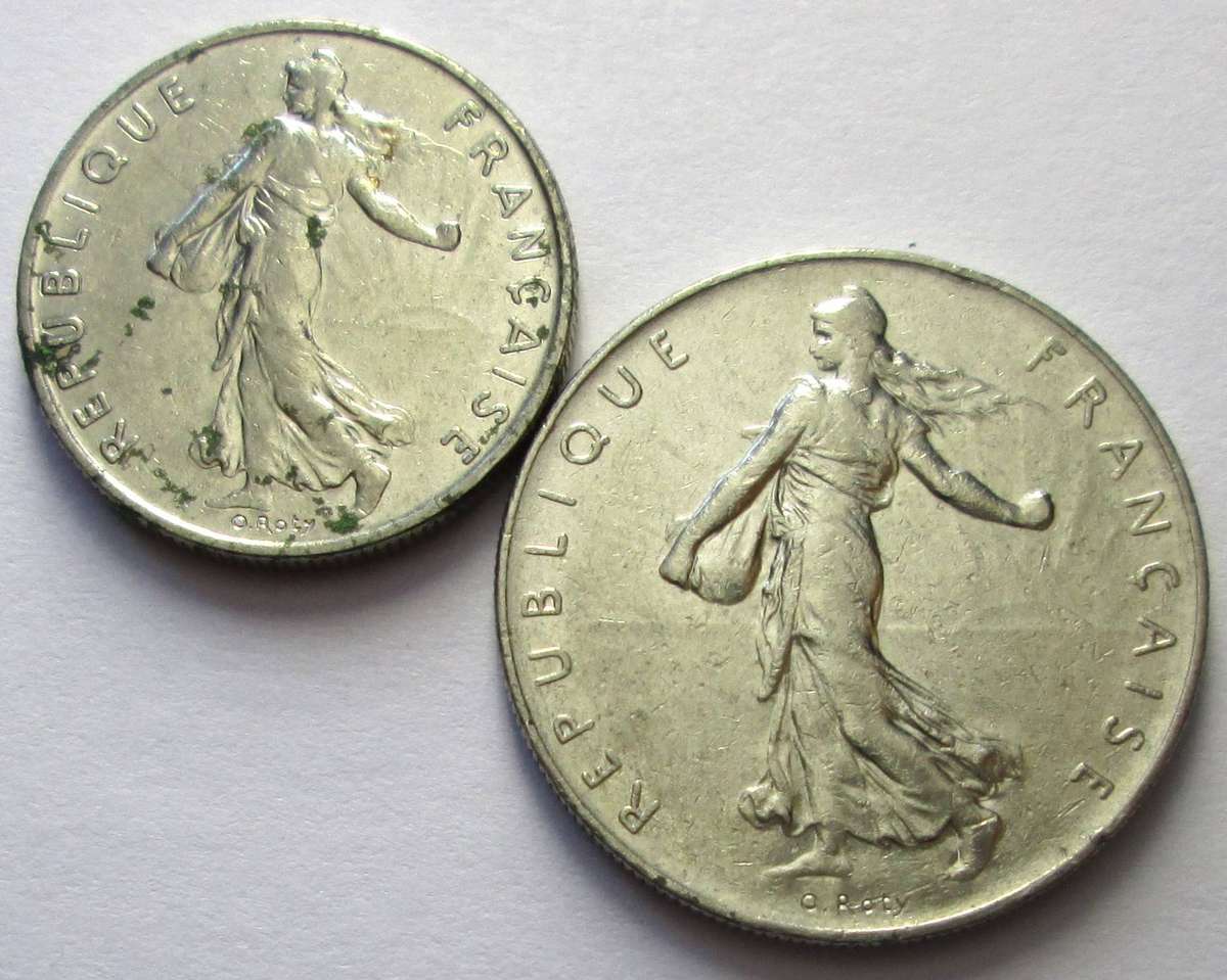 1976 France Half Franc 1 Franc