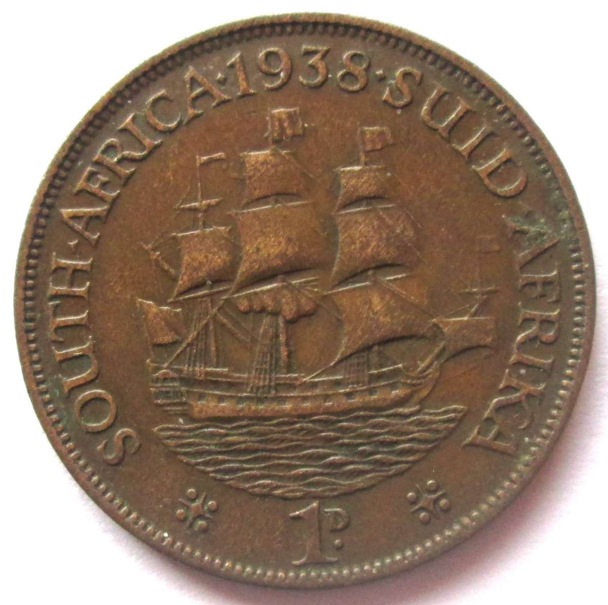 1938 Union of South Africa 1 Penny