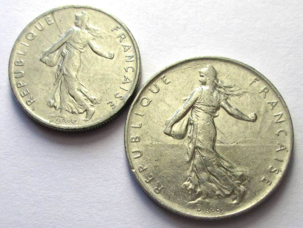 1977 France Half Franc 1 Franc